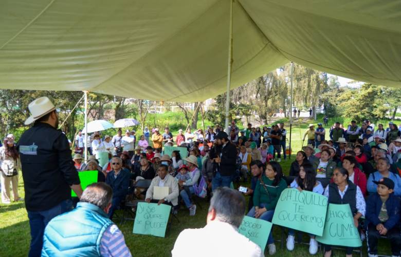 Inicia Adolfo Solis obras para rescatar el Ojo de Agua en Almoloya de Juárez