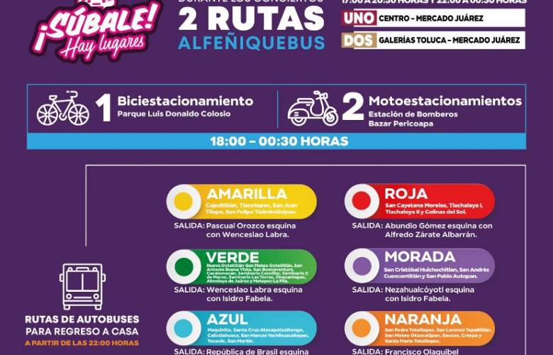 ¿Vas a la Feria del Alfeñique? Estas son las rutas y horarios del transporte