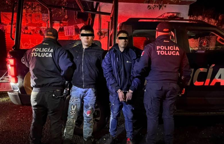 Detienen en Toluca a tres por delitos patrimoniales y recuperan vehículo robado