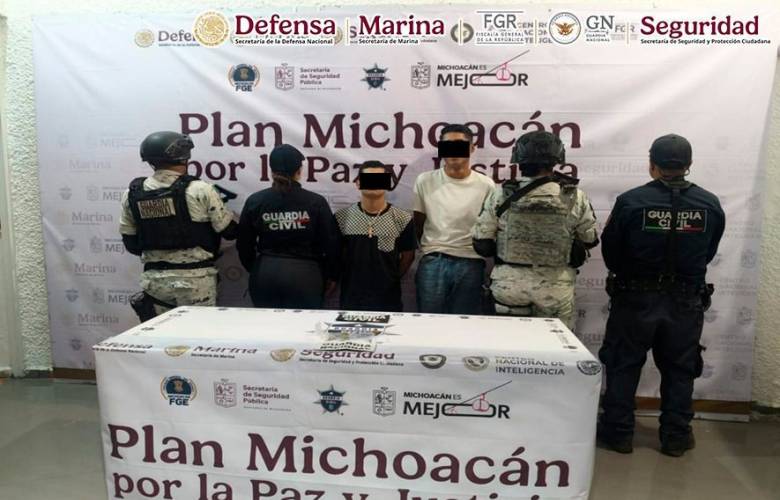En Michoacán, autoridades detienen a 4 personas y aseguran artefactos explosivos improvisados 