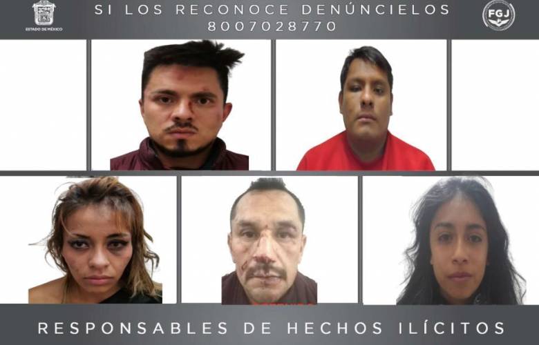 140 años de prisión para cinco personas acusadas de secuestro ocurrido en Zinacantepec