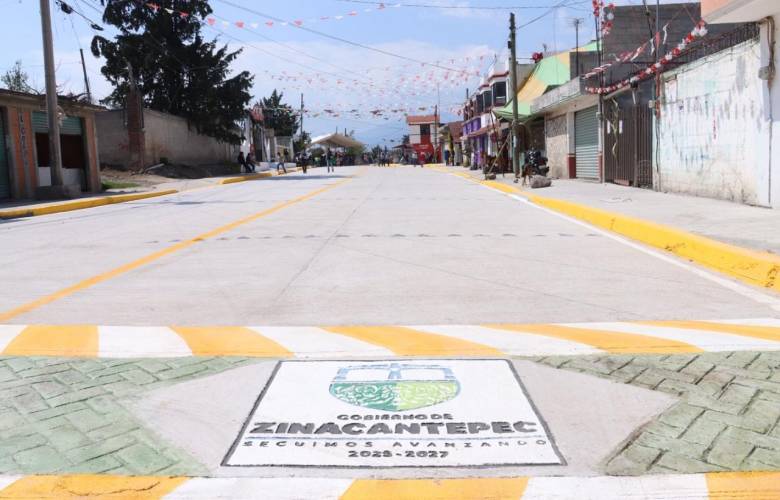 Zinacantepec fortalece infraestructura vial en San Lorenzo Cuauhtenco  