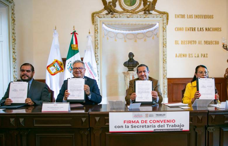 PJEdomex y Secretaría del Trabajo firman convenio para proteger derechos de los servidores públicos