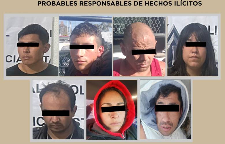 Detienen a 9 probables miembros de un grupo criminal en Jilotepec 