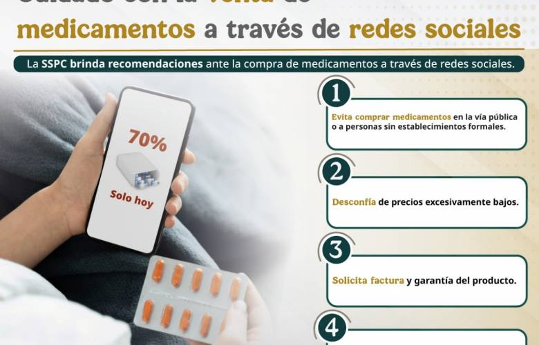 SSPC alerta sobre riesgos en la compra de medicamentos en redes sociales 