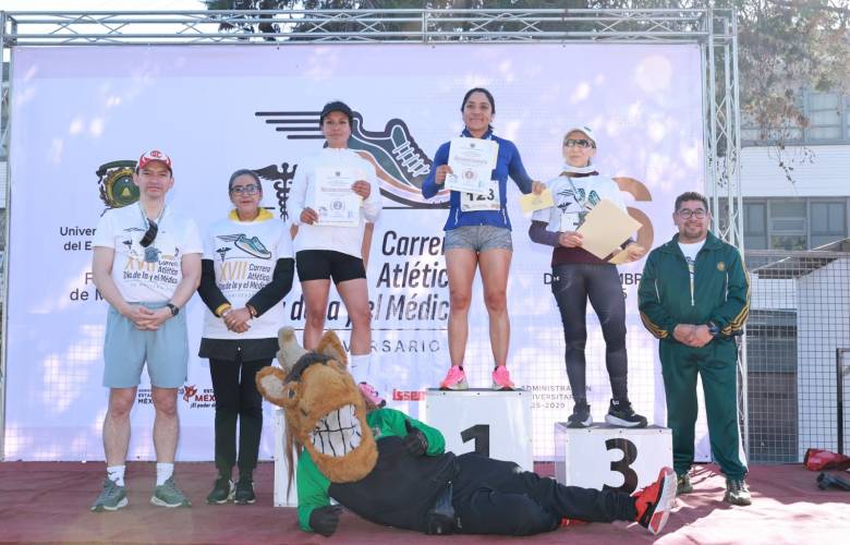 Participaron casi mil competidores en Carrera Atlética Conmemorativa al Día de la y el Médico 2025 de la UAEMéx