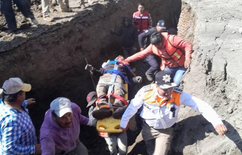  Está fuera de peligro Lesionado por derrumbe en San Francisco Tlalcilalcalpan