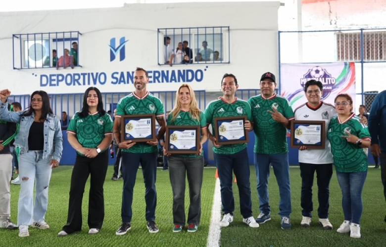 Huixquilucan entrega la rehabilitación integral del Deportivo San Fernando en la Zona Popular