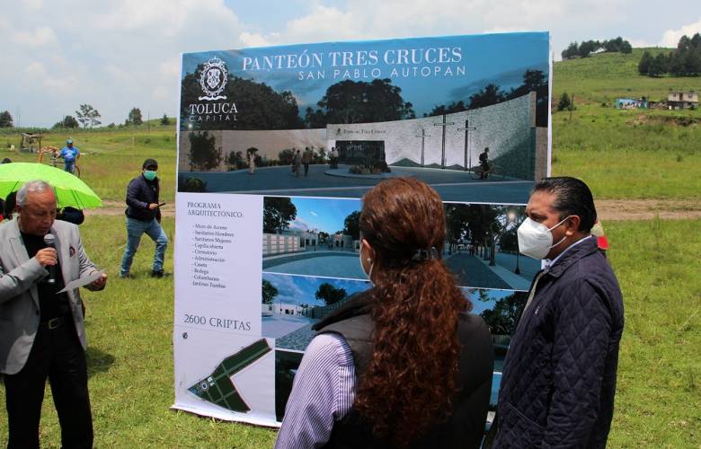 Día histórico para San Pablo Autopan, inicia construcción de nuevo panteón Tres Cruces