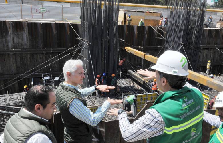 Supervisa Alfredo del Mazo construcción del trolebús Santa Martha-Chalco 