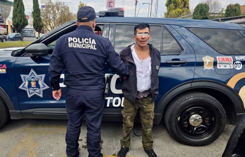 Detienen en Toluca a presunto extorsionador y a dos personas por robo