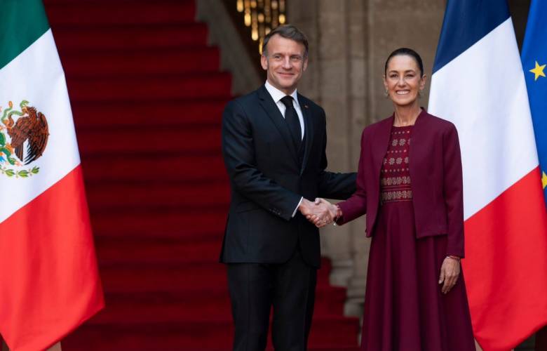 Recibe Presidenta Claudia Sheinbaum a su homólogo de Francia, Emmanuel Macron 