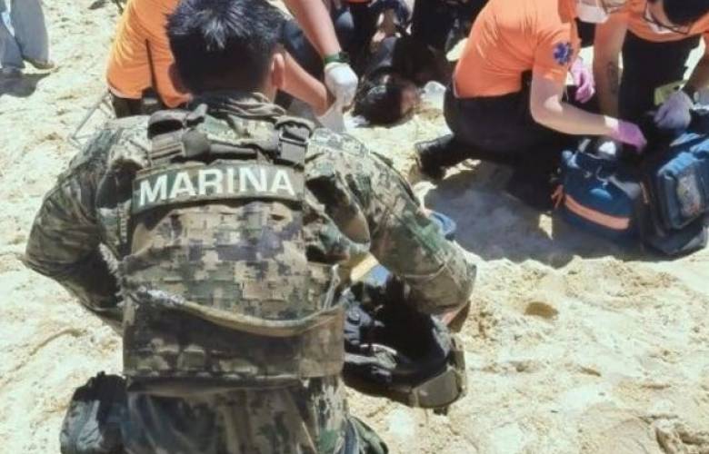 Rescata Marina a vacacionistas en playas de Baja California y Oaxaca durante Semana Santa