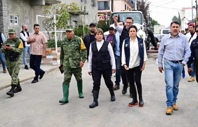 Y llegó la SEGOB  a Chalco para supervisar apoyo a damnificados por inundación 